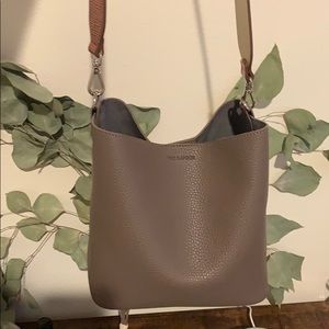 Find Kapoor Leather Bucket Bag w/ Multicolor Strap